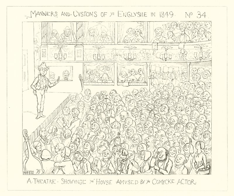 1849, Ein Theater, das das Haus durch den Komiker unterhält von Richard Doyle
