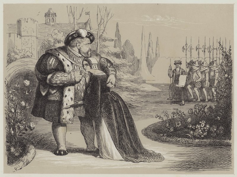 Kritischer Moment im Leben von Catherine Parr (Aquatinta) von Richard Doyle