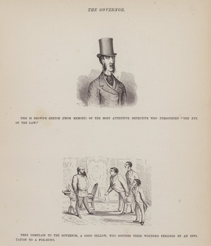 Seite aus The American Tour of Messrs Brown, Jones and Robinson von Richard Doyle