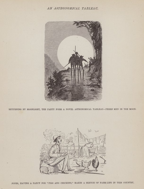 Seite aus The American Tour of Messrs Brown, Jones and Robinson von Richard Doyle