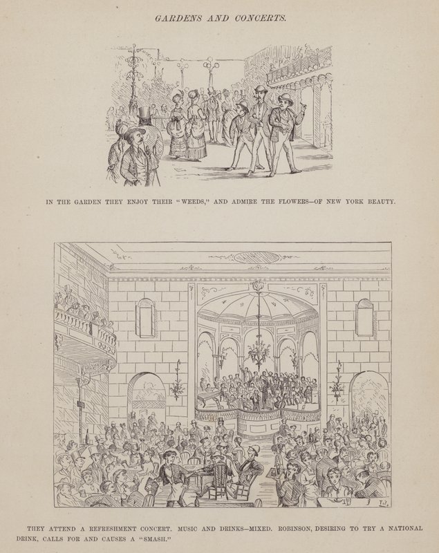Seite aus Die amerikanische Tour von Messrs Brown, Jones und Robinson von Richard Doyle