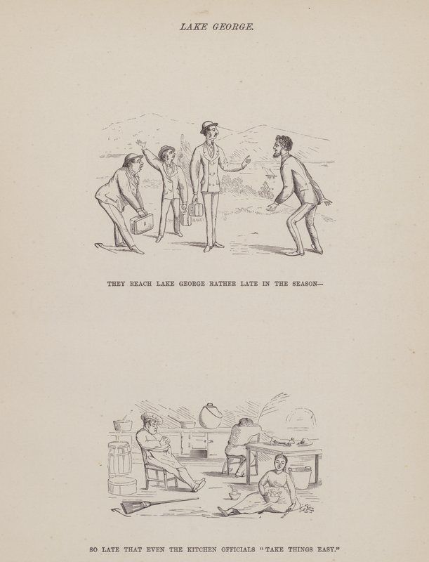 Seite aus Die amerikanische Tour von Herrn Brown, Jones und Robinson (Gravur) von Richard Doyle