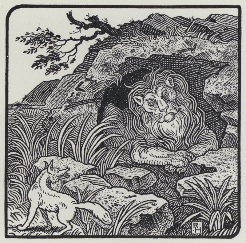 Der Löwe, Der Fuchs und die Tiere von Richard Heighway