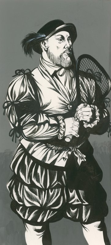 König Heinrich VIII. mit Tennisschläger von Richard Hook