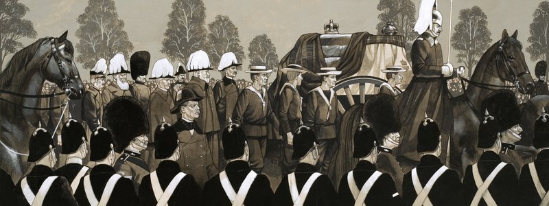Der Trauerzug von Königin Victoria von Richard Hook