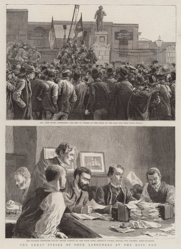 Der große Streik der Hafenarbeiter im East End von Robert Barnes