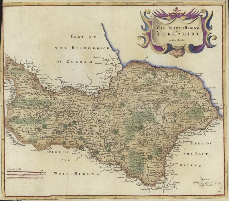 Karte von North Riding of Yorkshire von Robert Morden