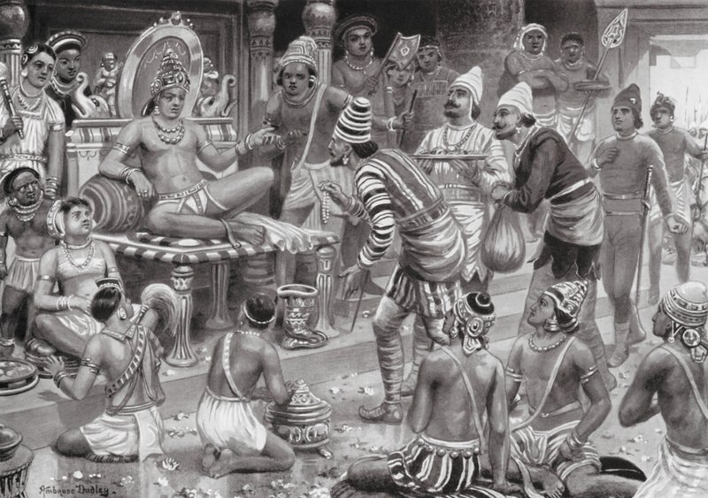 Pulikesin II., der Chalukhya, empfängt Gesandte aus Persien von Robert Ambrose Dudley