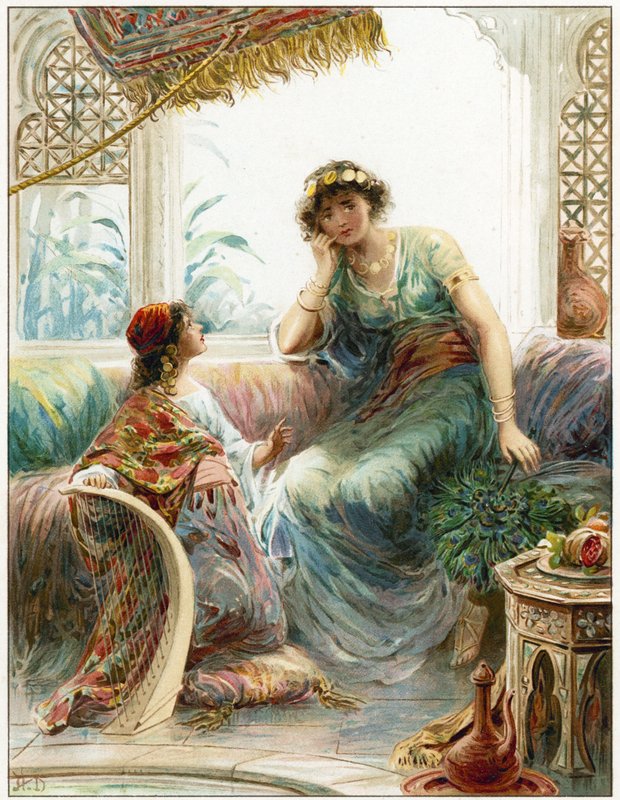 Das gefangene Mädchen und Naamans Frau von Robert Ambrose Dudley