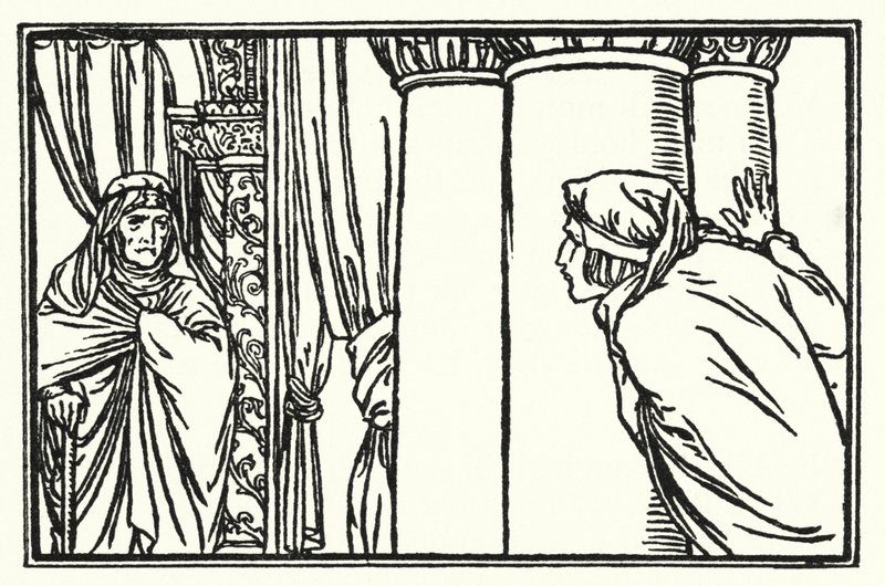 Illustration für Gedichte von John Keats: Der Abend vor St. Agnes von Robert Anning Bell