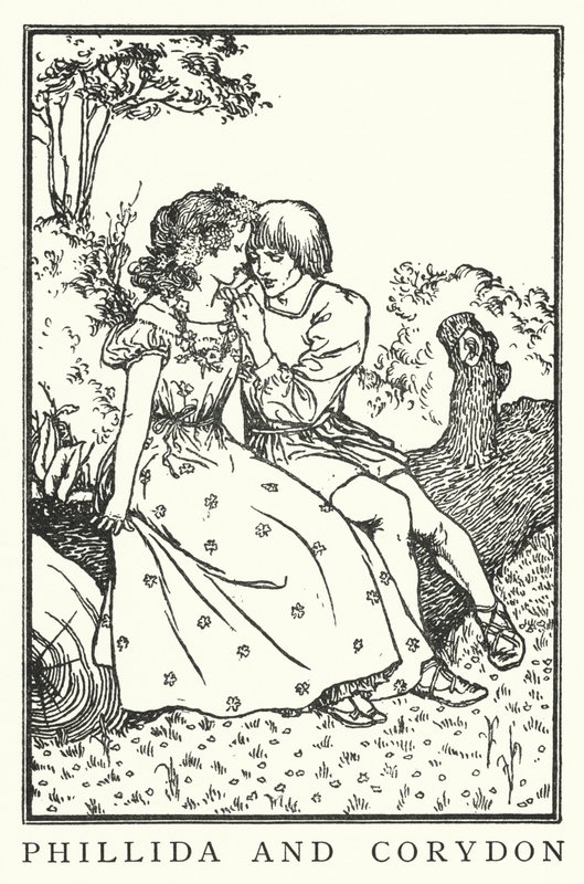 Phillida und Corydon von Robert Anning Bell