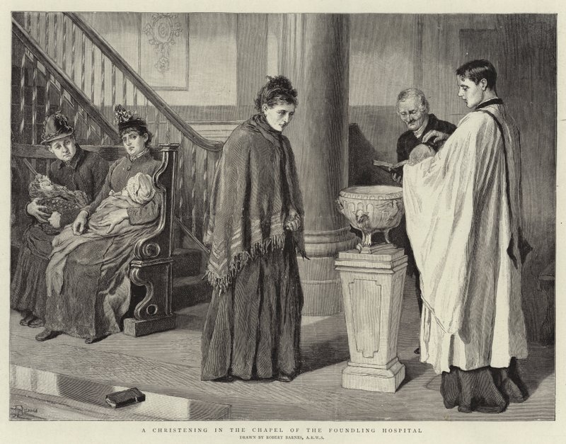 Eine Taufe in der Kapelle des Findelhauses von Robert Barnes