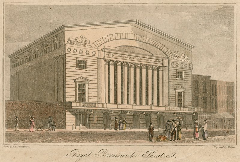 Royal Brunswick Theatre, London von Robert Blemell Schnebbelie