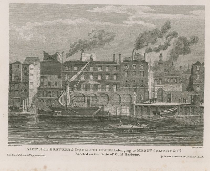 Ansicht der Brauerei und des Wohnhauses von Robert Blemell Schnebbelie