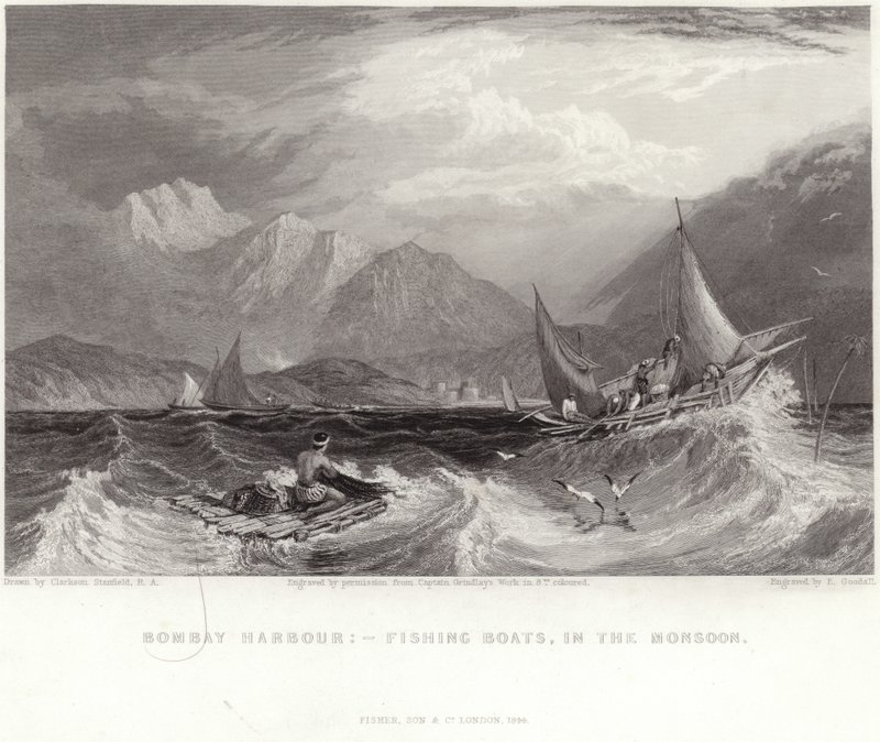 Fischerboote im Monsun von Robert Melville Grindlay