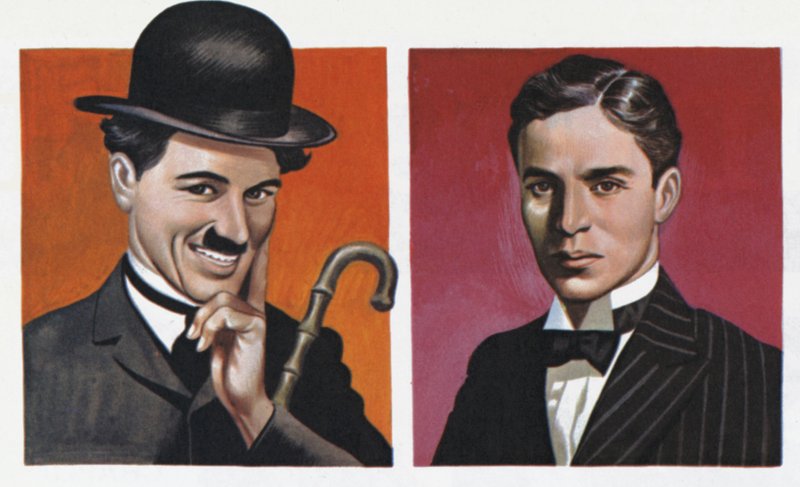 Charlie Chaplin im Kostüm und wie er wirklich war von Ron Embleton