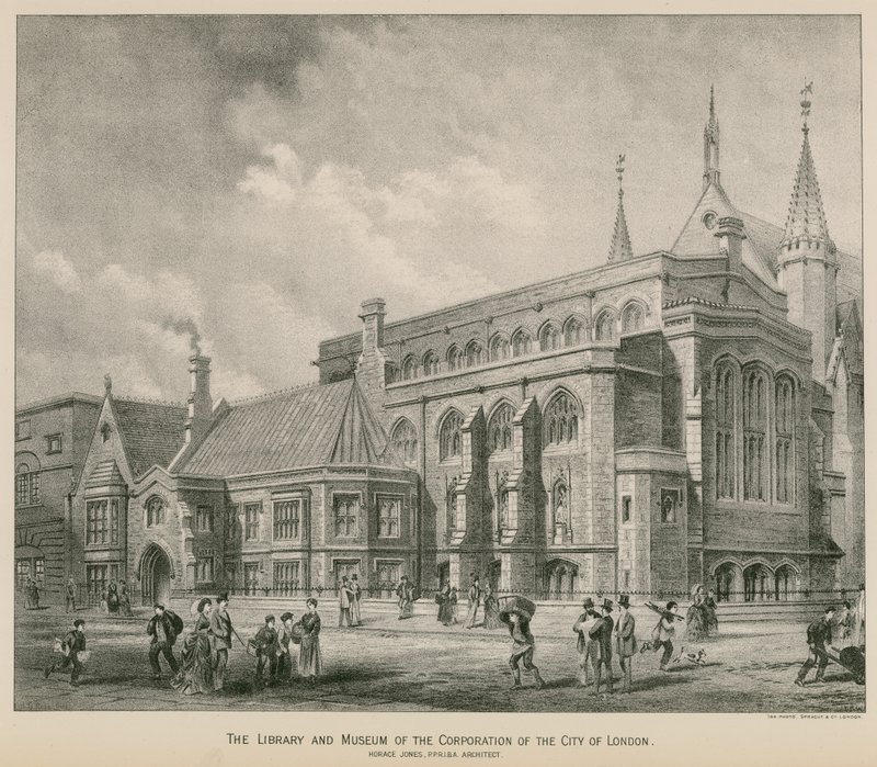 Die Bibliothek und das Museum der Corporation der City of London; Guildhall von S. Rosenthal