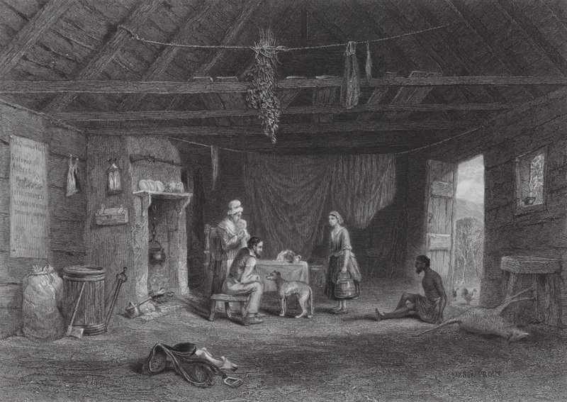 Australien: Hütte eines australischen Schäfers von Samuel (after) Prout