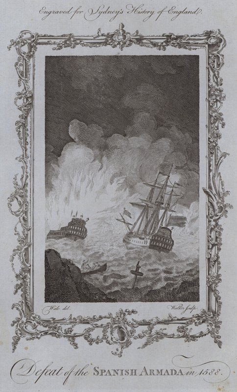 Niederlage der spanischen Armada im Jahr 1588 von Samuel (after) Wale