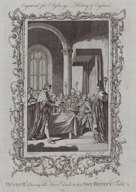 Heinrich II. serviert das erste Gericht am Tisch seines Sohnes Heinrich von Samuel (after) Wale