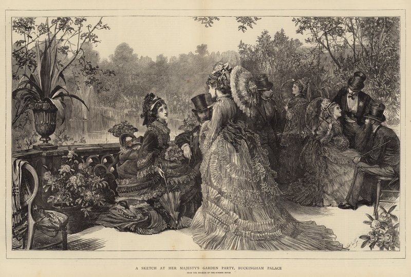 Eine Skizze bei der Gartenparty Ihrer Majestät, Buckingham Palace von Samuel Luke Fildes