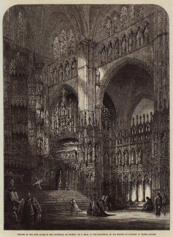 Kapelle des Hochaltars in der Kathedrale von Toledo von Samuel Read