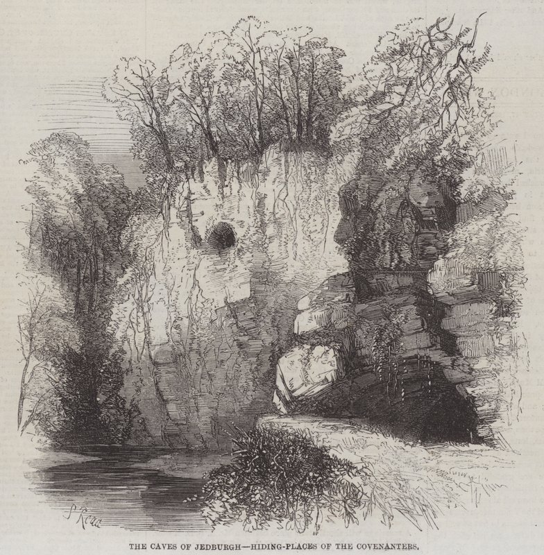 Die Höhlen von Jedburgh, Verstecke der Covenanters von Samuel Read