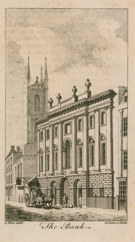 Bank of England, George Sampsons Gebäude, 1734 von Samuel Wale