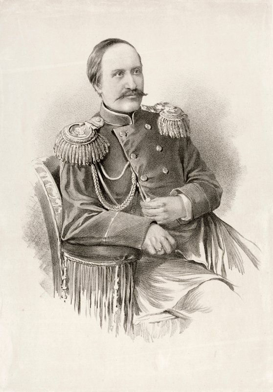 Graf Nikolai Ignatiev, russischer Soldat, Politiker und Diplomat (Stich) von School Russian