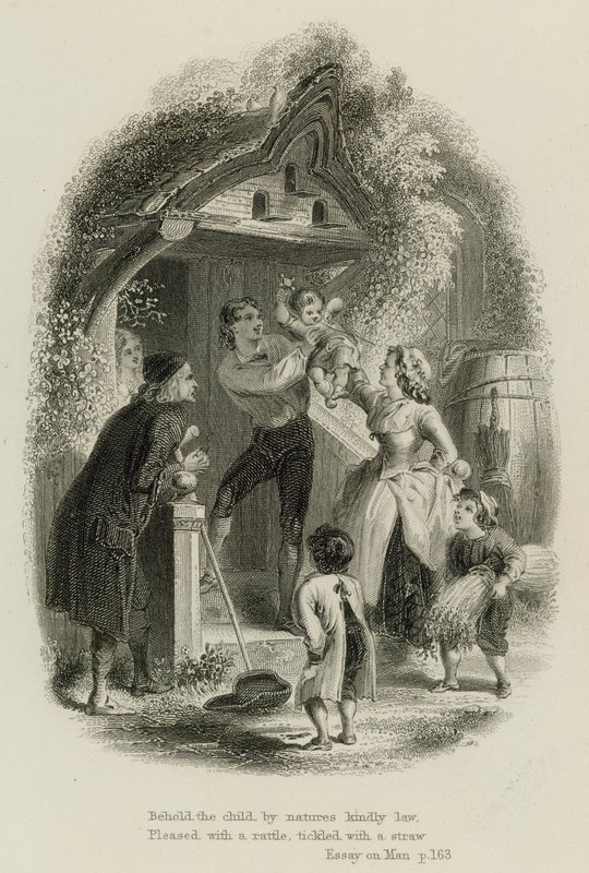 Szene aus Essay on Man, von Alexander Pope (Gravur) von Scottish School
