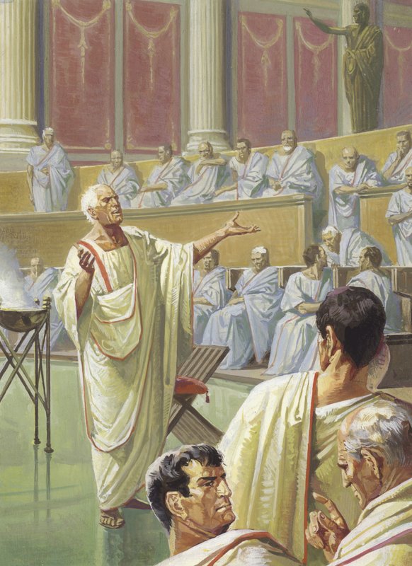 Cato warnt seine Senatskollegen vor Karthago von Severino Baraldi