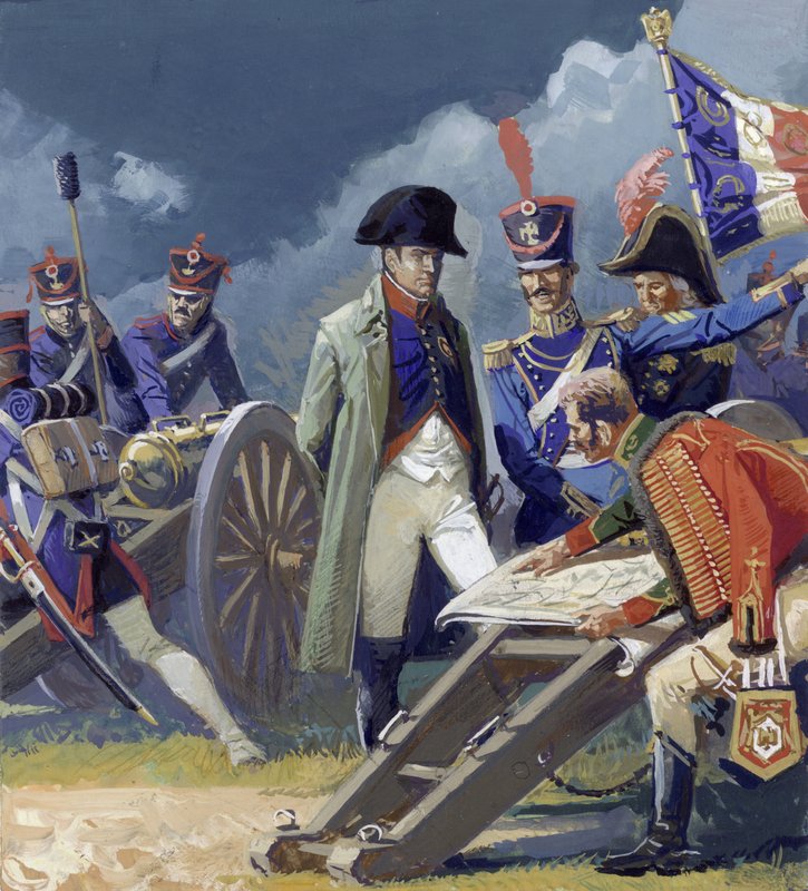 Napoleon bei der militärischen Planung von Severino Baraldi