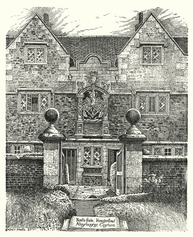 Nordseite, Hungerford Almshouses, Corsham von Sidney Heath