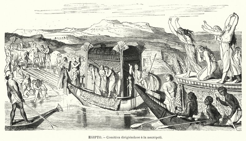 Beerdigungszug auf dem Weg zu einer Nekropole im alten Ägypten von Spanish School