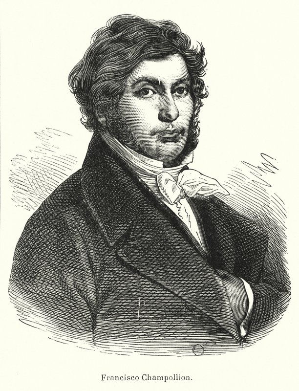 Jean-Francois Champollion, französischer Gelehrter, Philologe und Entzifferer der altägyptischen Hieroglyphen von Spanish School