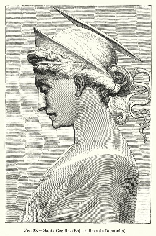St. Cecilia, Basrelief von Donatello von Spanish School