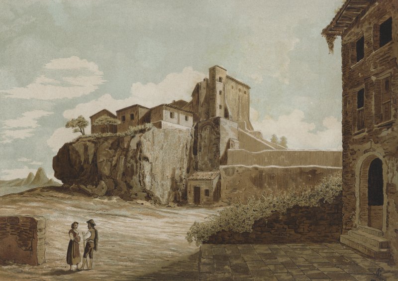 Der Tarpejische Felsen, Rom von Spanish School