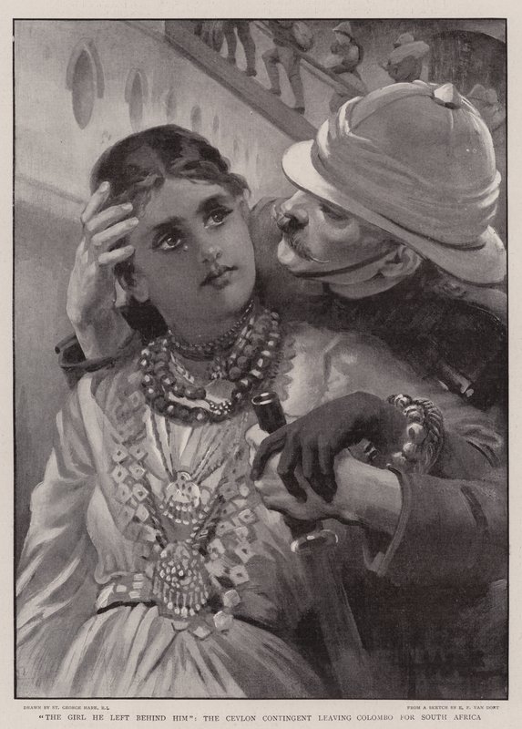 Das Mädchen, das er zurückließ, das Ceylon-Kontingent verlässt Colombo nach Südafrika von St. George Hare