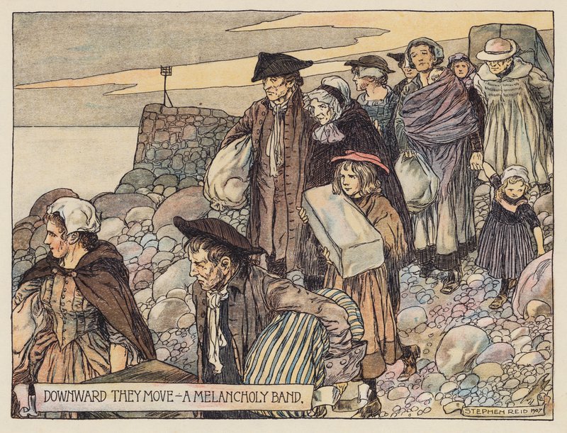 Illustration für Das verlassene Dorf von Oliver Goldsmith von Stephen Reid