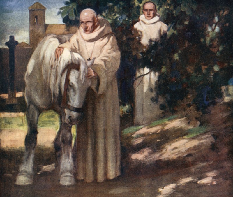 Heiliger Kolumba und das weiße Pferd von Stephen Reid