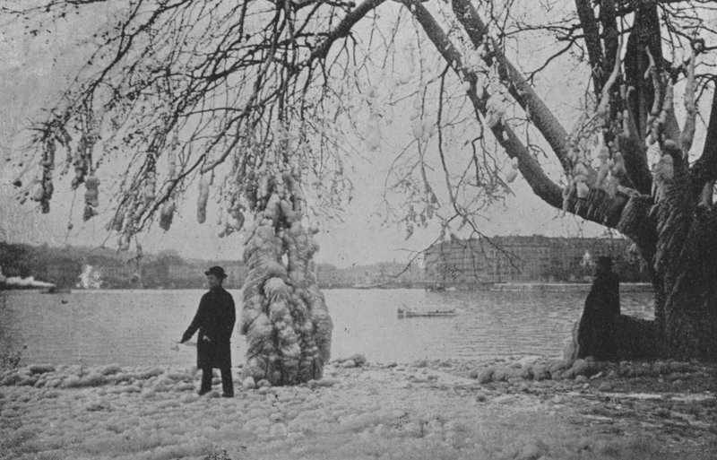 In den Eaux-Vives in Genf, Winter 1896 von Swiss Photographer