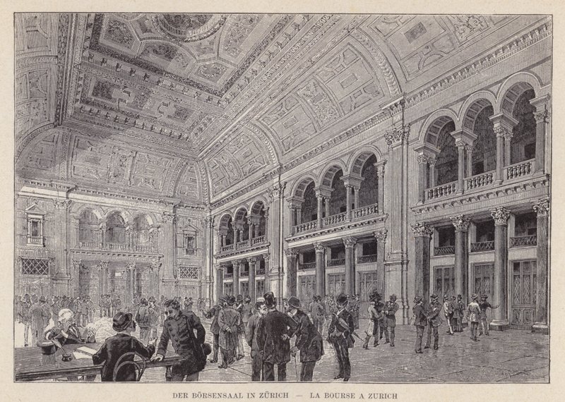 Der Börsensaal in Zürich von Swiss School