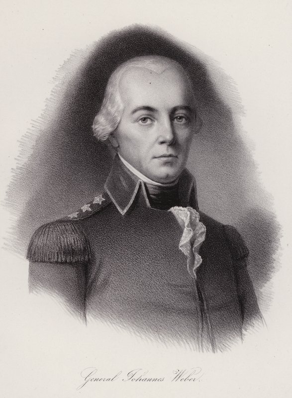 Johann Weber, Schweizer General, der in der Schlacht von Frauenfeld getötet wurde von Swiss School