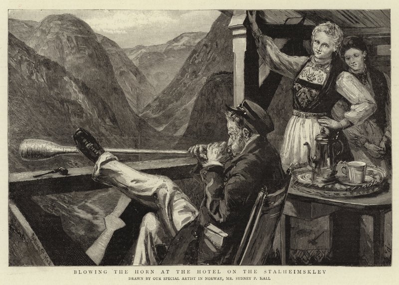 Das Hornblasen im Hotel am Stalheimsklev von Sydney Prior Hall