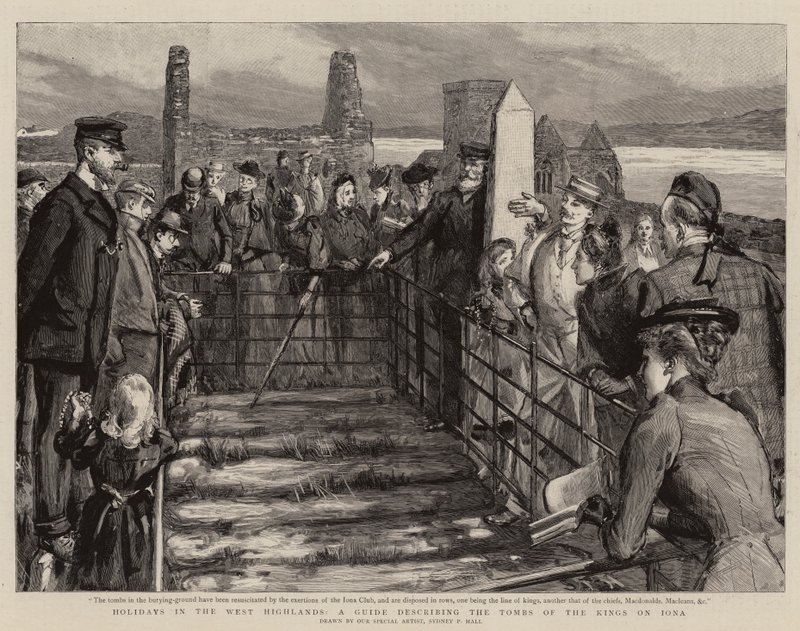 Ferien in den West Highlands, ein Führer, der die Gräber der Könige auf Iona beschreibt von Sydney Prior Hall