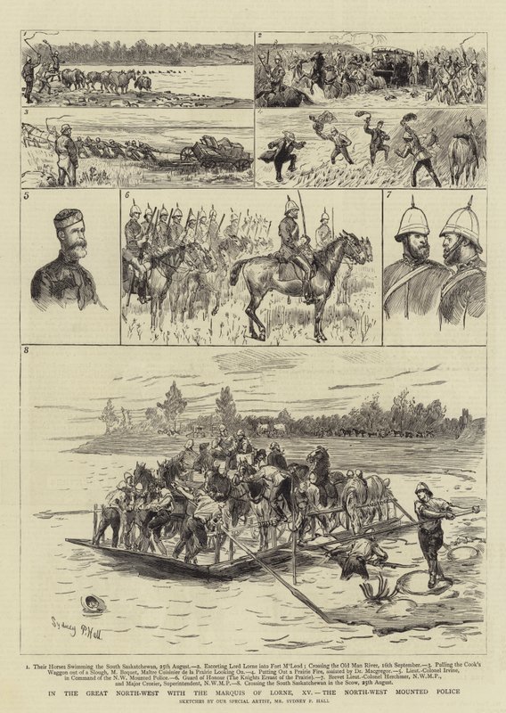Im Großen Nordwesten mit dem Marquis von Lorne, XV, die Nordwestliche Berittene Polizei von Sydney Prior Hall