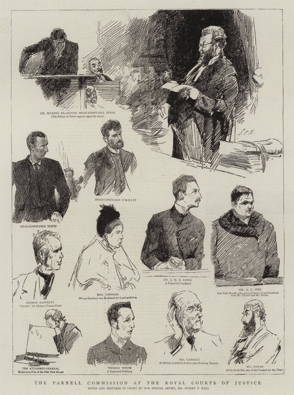 Die Parnell-Kommission am Royal Courts of Justice von Sydney Prior Hall