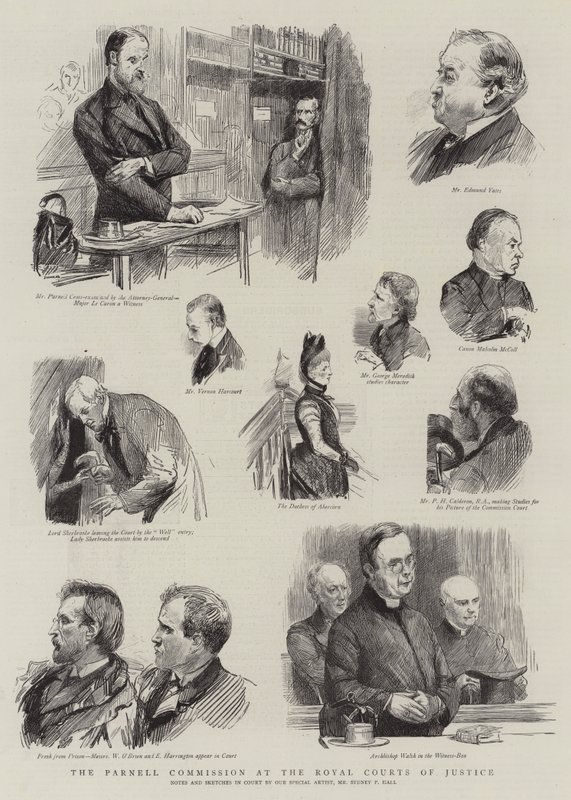 Die Parnell-Kommission am Royal Courts of Justice von Sydney Prior Hall