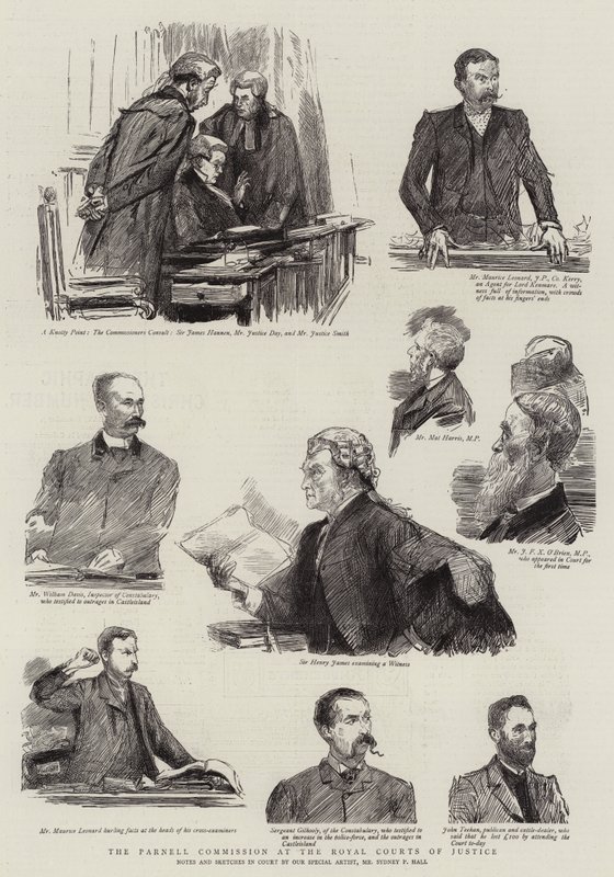 Die Parnell-Kommission am Royal Courts of Justice von Sydney Prior Hall