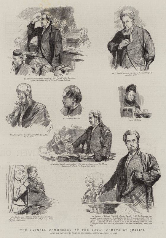 Die Parnell-Kommission am Royal Courts of Justice von Sydney Prior Hall